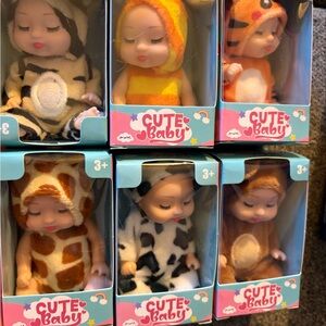 Cute Baby Plush Doll in Animal Costume - Multiple Colors